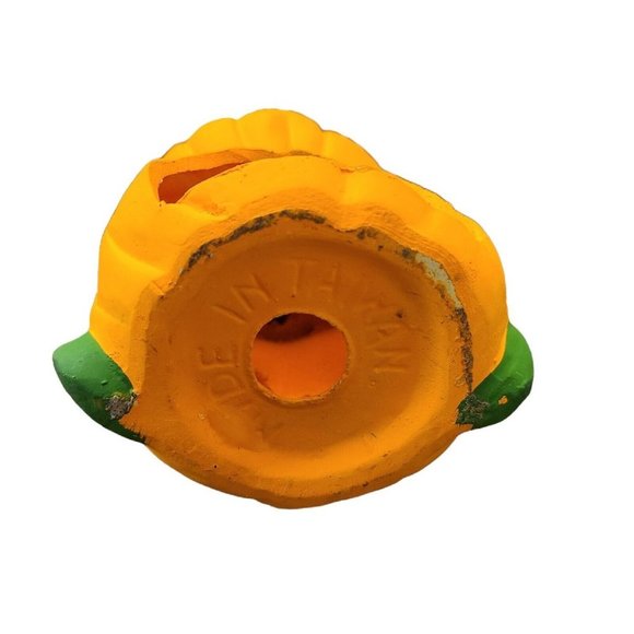 Vintage Pumpkin Time Ceramic Halloween Tealight Holder Skull Jack o' Lantern - Picture 4 of 6